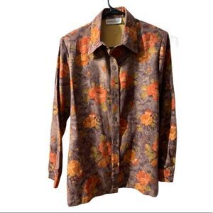 Vintage Ashlyn Kate Floral Print Button Down